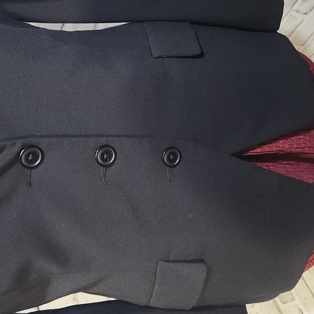 Norma Kamali SZ 10 Black 3 Button Lined Blazer - Picture 5 of 12